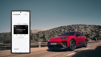 هواتف سامسونج مفتاح ذكي لسيارات بورشه