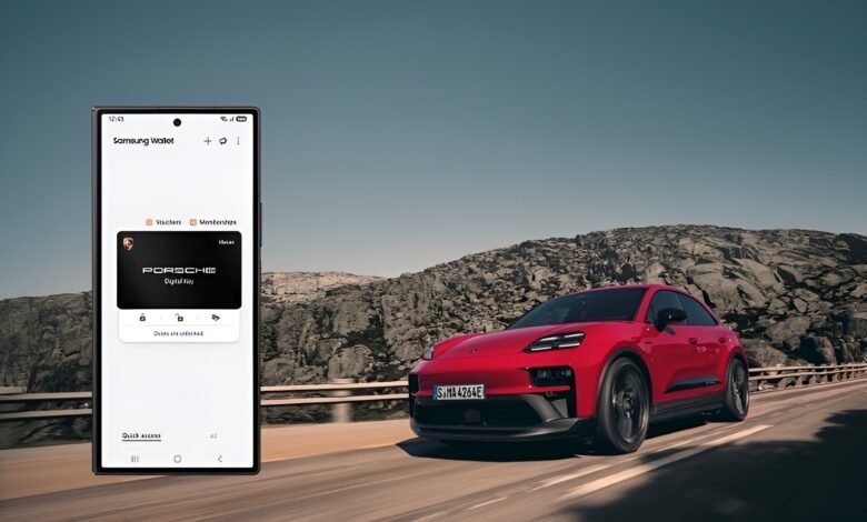 هواتف سامسونج مفتاح ذكي لسيارات بورشه