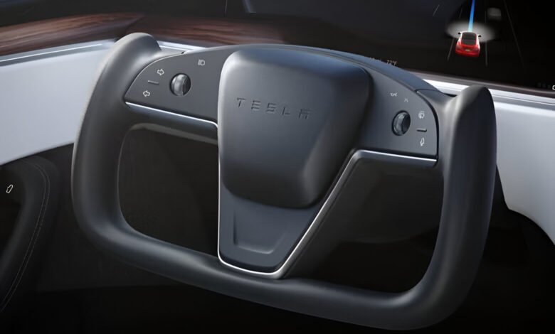 Tesla steering wheel
