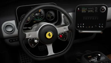 مقصورة سيارة فيراري الكهربائية الأولى ferrari luce interior
