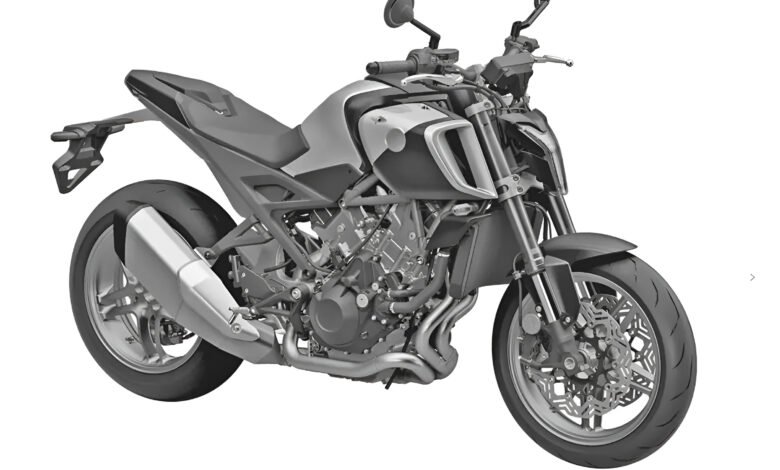 دراجة هوندا V3R 900 E-Compressor في صور براءات الاختراع قبل الإنتاج