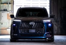 سيارة إنفينيتي QX80 Red Sport الرياضية عالية الأداء قبل الإطلاق الرسمي