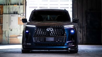 سيارة إنفينيتي QX80 Red Sport الرياضية عالية الأداء قبل الإطلاق الرسمي