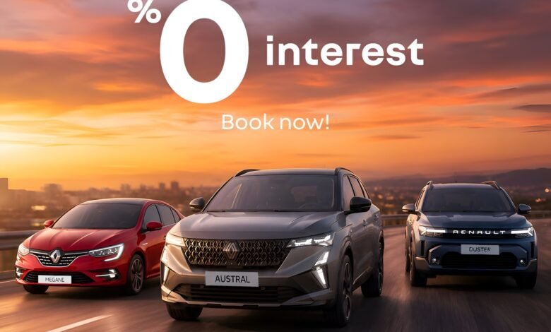عروض رينو مصر على أوسترال وميجان وداستر بفائدة 0% خلال فعالية Renault Test Drive Experience