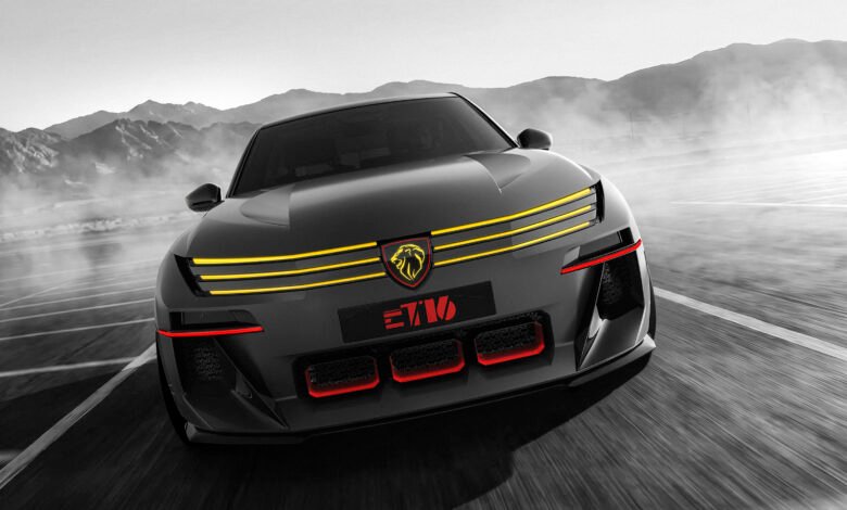 بيجو E-T16 CONCEPT سيارة اختبارية كهربائية طورت بالتعاون مع بيجو سبورت