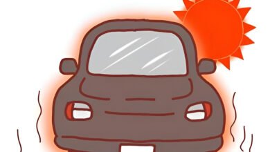 طلاء سيارة تعرض للبهتان بسبب أشعة الشمس فوق البنفسجية